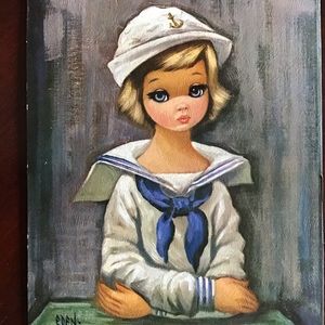 Vintage Eden “Sailor Girl” on Litho Cardboard (8”x10”)